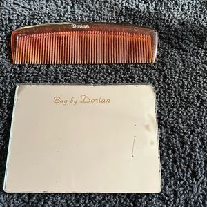 Vintage Dorian Comb & Mirror Set